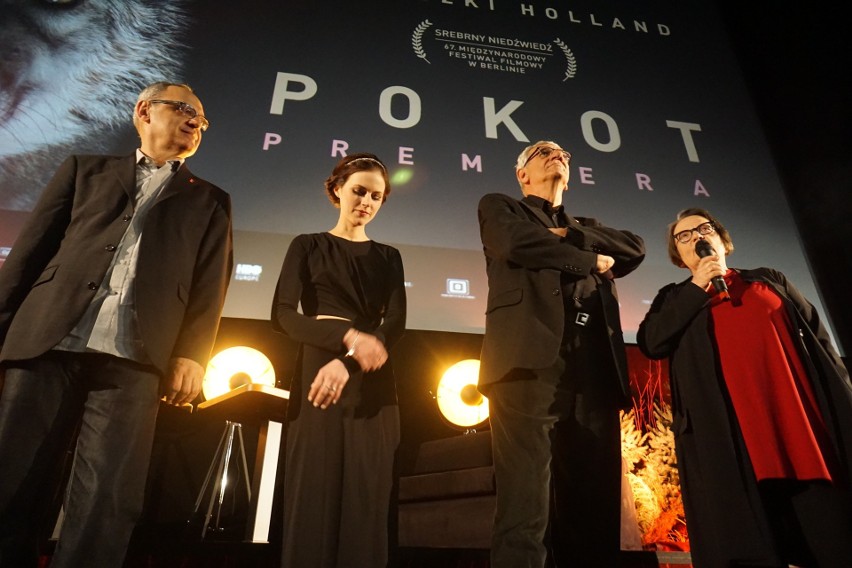 Agnieszka Holland na premierze filmu "Pokot"
