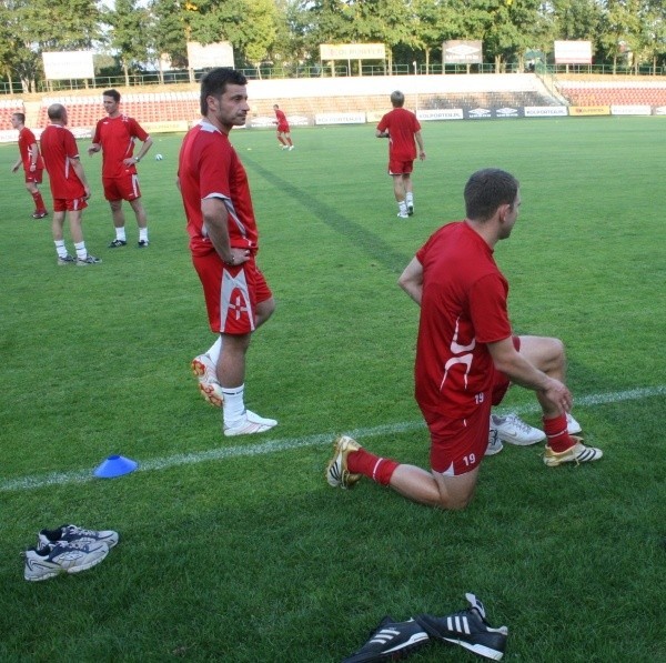 Podczas dzisiejszego treningu zawodnicy Korony Kielce mieli dobre humory.