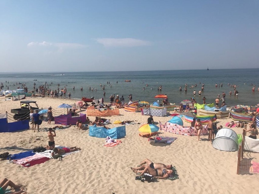 Plaża w Międzyzdrojach.