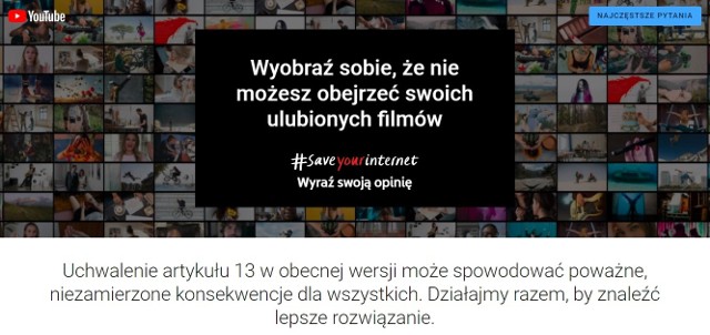 #SaveYourInternet: Youtube przeciwko ACTA 2