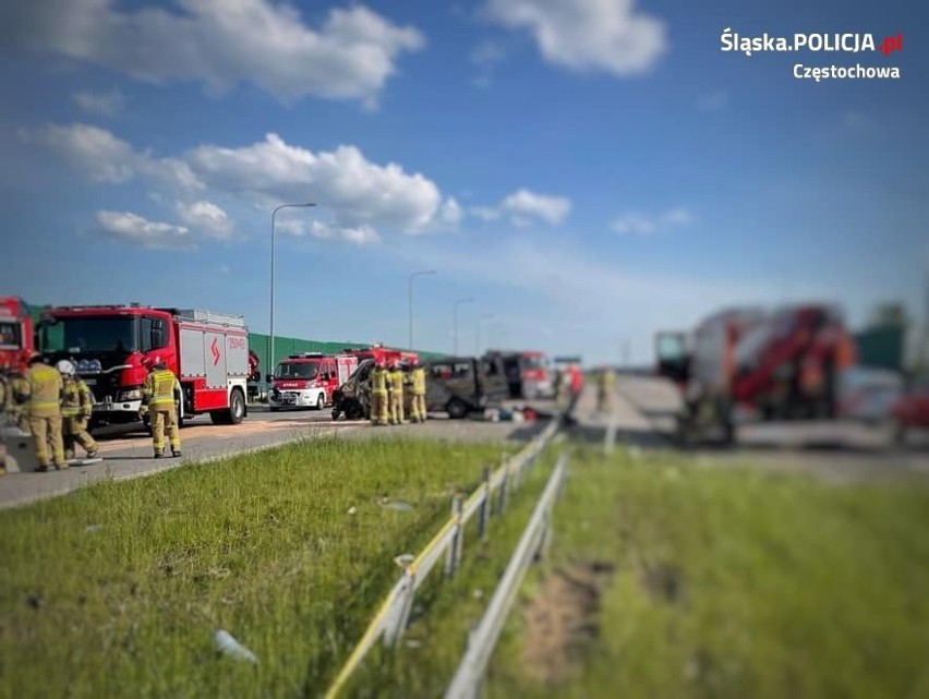 Tragiczny wypadek na autostradzie pod Częstochową....