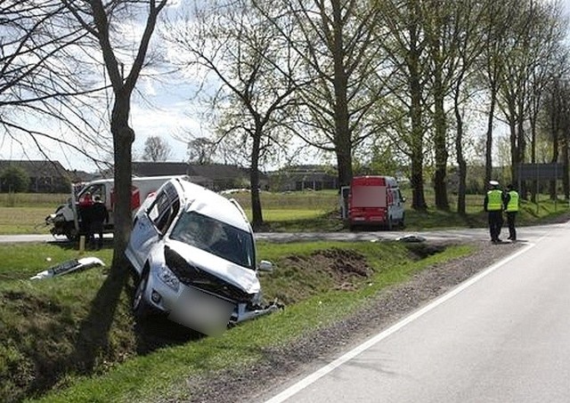 Wypadek na DK 66 w pobliżu Kadłubówki