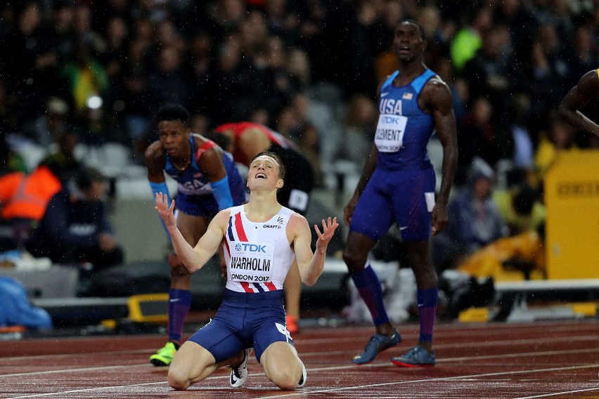 Karsten Warholm (Norwegia) - złoty medal w biegu na 400 m...