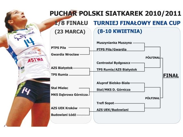 Tak wygląda drabinka Pucharu Polski siatkarek począwszy od 1/8 finału