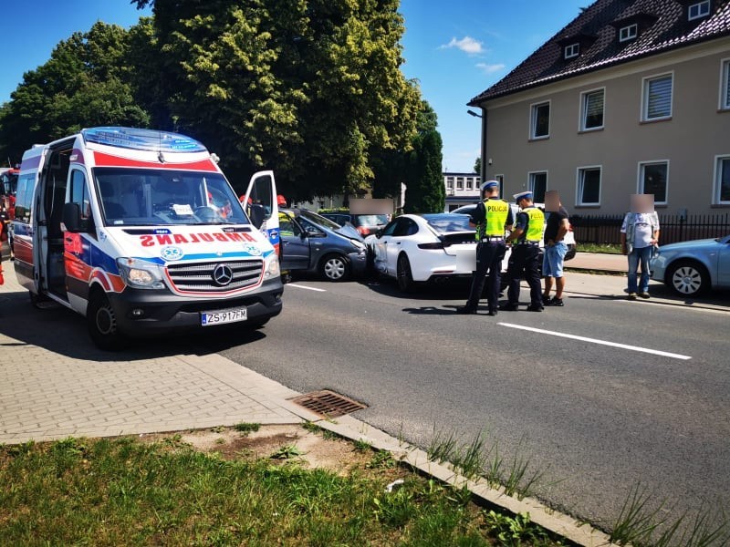 Wypadek na ulicy Lechickiej w Koszalinie.