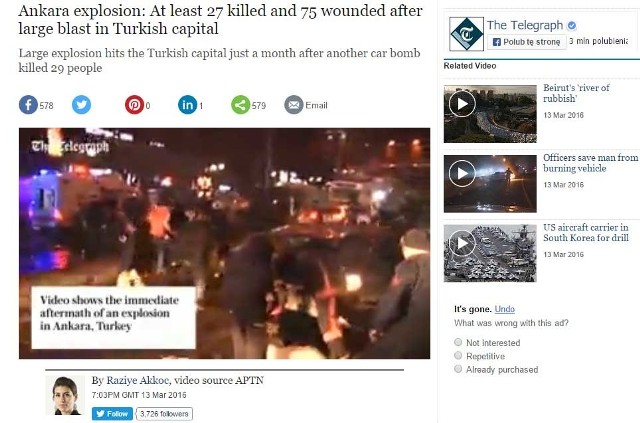 Portale internetowe informują o zamachu w Ankarze.