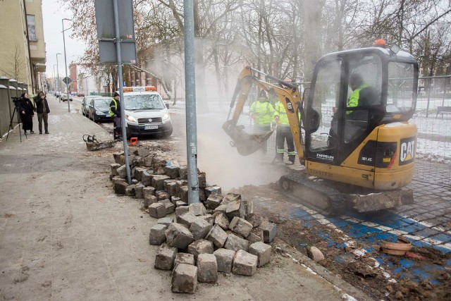 Awaria ciepłociągu w Słupsku.