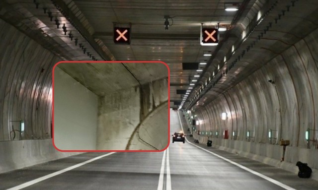 Przez naciek w styczniu tunel był awaryjnie dwa razy zamykany, ponieważ trzeba było usuwać tworzące się sople