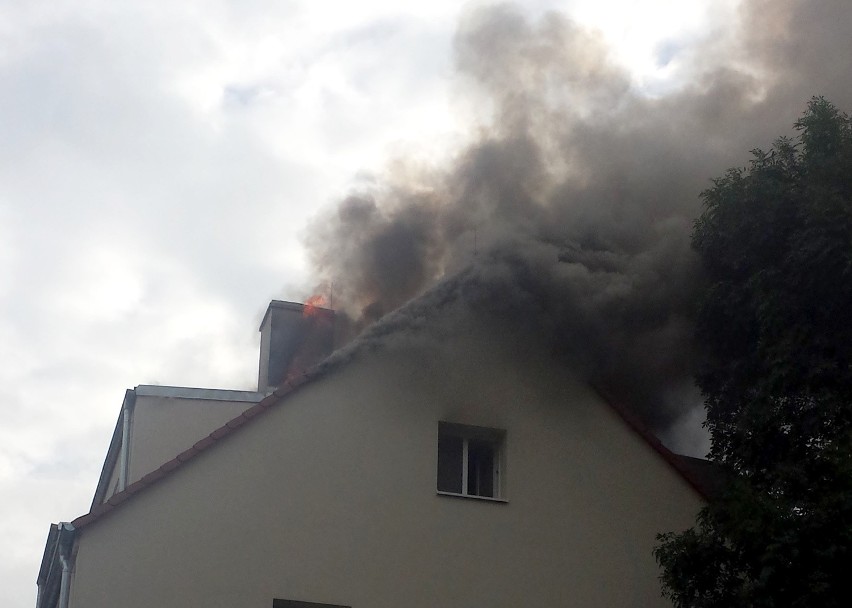 Pożar w mieszkaniu przy ul. Sernickiej na osiedlu Huby