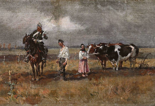 Obraz Wojciecha Kossaka „Rugi pruskie” znajduje się w zbiorach toruńskiego Muzeum Okręgowego