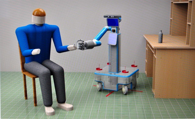 Wizualizacja robota przygotowana przez naukowców UM w Lublinie i firmę Accrea