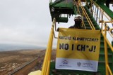 Wielki transparent w kopalni: "Kryzys klimatyczny? No i ch*j!"
