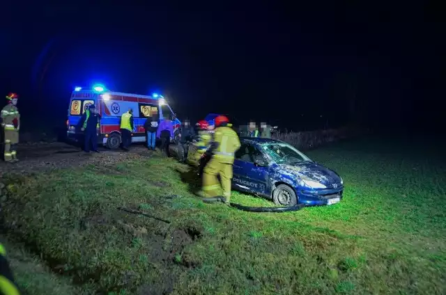 Kierowca samochodu został przewieziony do szpitala. Działania służb ratowniczych trwały 52 minuty. Więcej zdjęć ---->