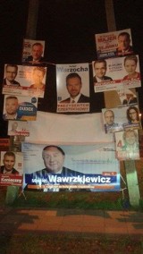 Częstochowa walczy z plakatami wyborczymi. Są zrywane, bo wisza w miejscach niedozowolonych