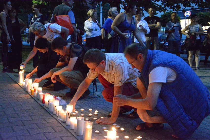 Protest przed sądem w Bytomiu, 20 lipca 2017