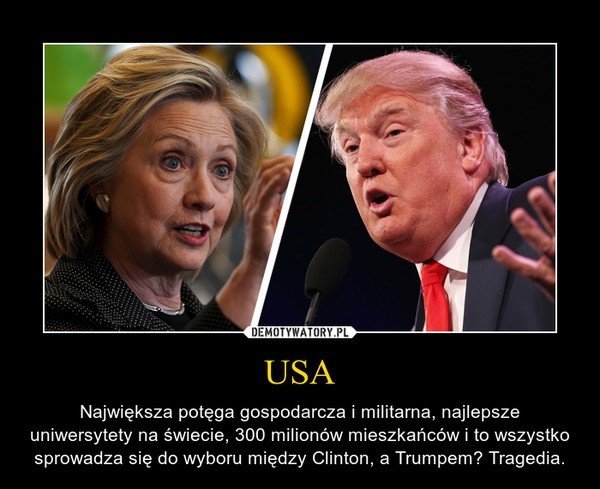 Wybory w USA: Clinton czy Trump? Internauci komentują