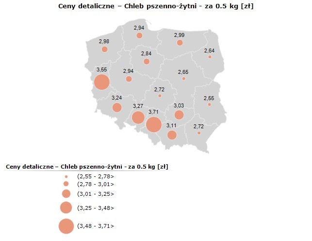 Najdroższy chleb jest w województwie śląskim, najtańszy w...