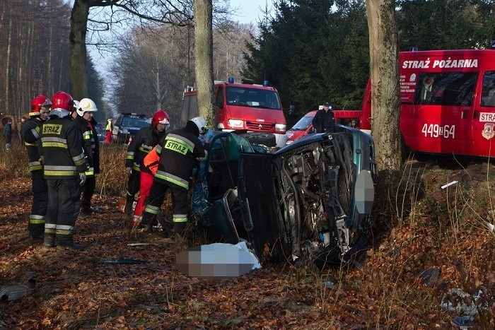 Wypadek koło Trzebiatowa