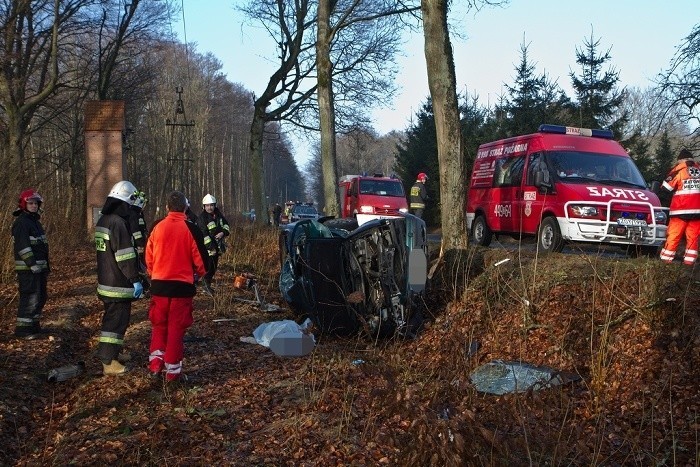 Wypadek koło Trzebiatowa