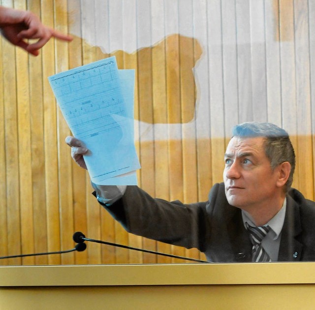 Brunon Kwiecień podczas rozprawy w krakowskim sądzie