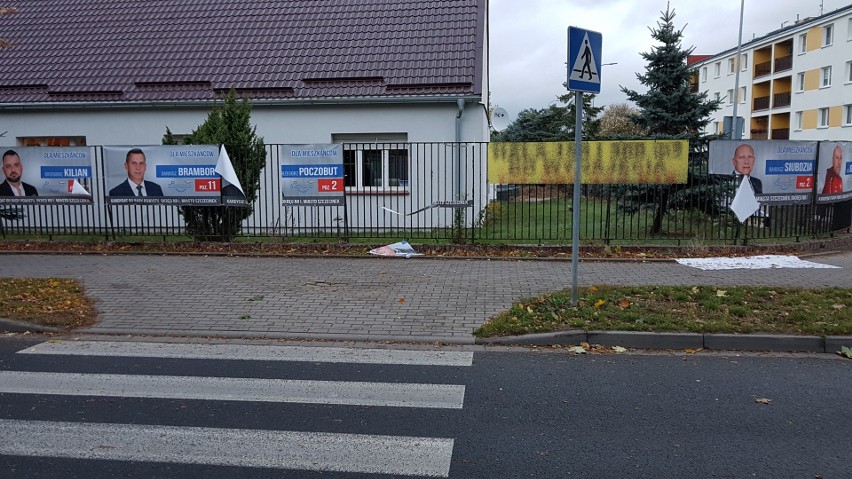 Wybory samorządowe 2018. Ktoś zniszczył reklamy wyborcze w Szczecinku [zdjęcia]