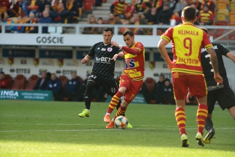 Jagiellonia Białystok  - ŁKS Łódź 2:0. Zobacz w akcji piłkarzy i kibiców [GALERIA ZDJĘĆ]