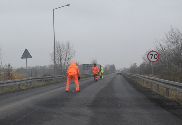 Remont pierwszego odcinka obwodnicy Kluczborka.