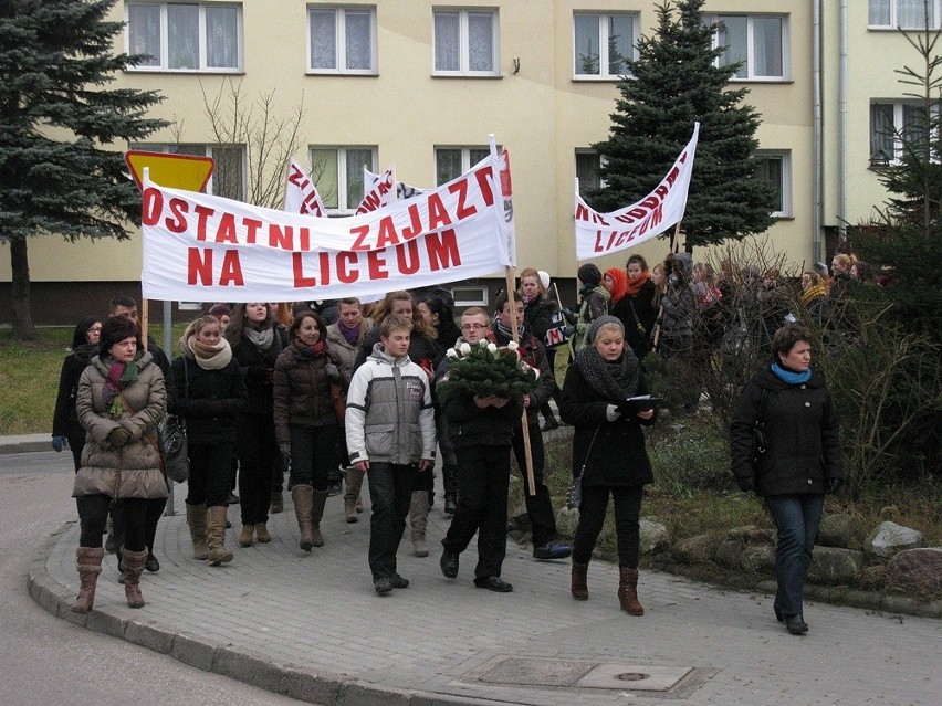 Protest licealistów z Miastka