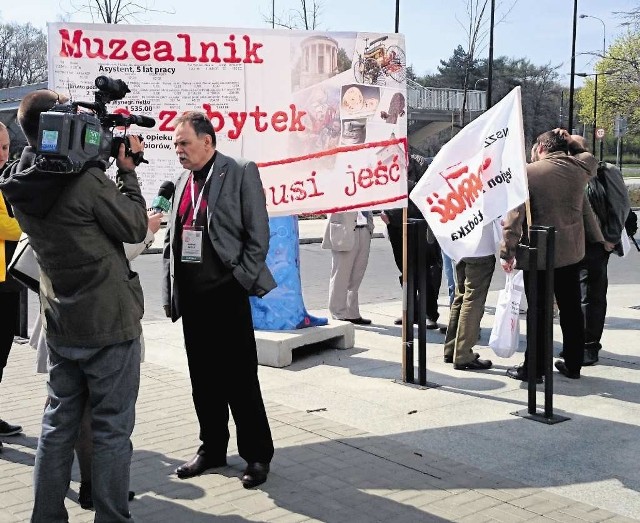 Podczas łódzkich protestów nie zabrakło krakowskich muzealników.