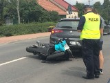 Stary Sącz. Zderzenie skutera z samochodem osobowym. Kierowca w szpitalu