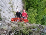 Pieniny. Zajęcia na pionowej ścianie skalnej. Tak szkolili się ratownicy z Grupy Podhalańskiej GOPR    