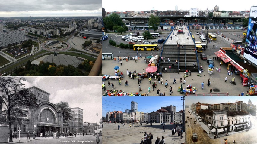 Katowice wczoraj i dziś. Tak zmieniły się najważniejsze miejsca w mieście ZDJĘCIA