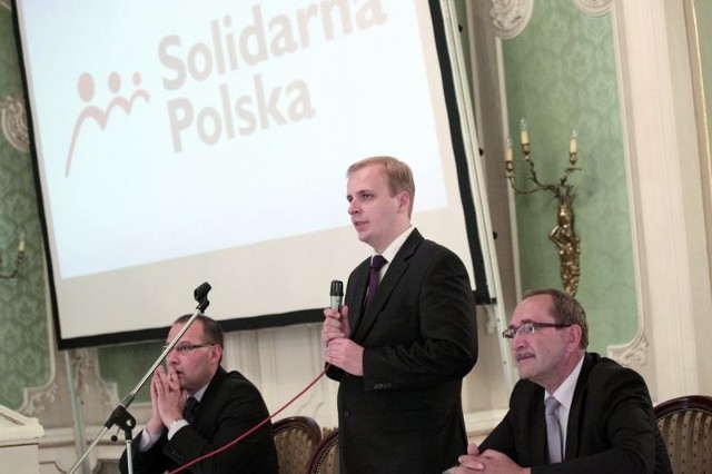 Solidarną Polskę reprezentowali na spotkaniu lokalni działacze i poseł z... Małopolski (pierwszy z lewej)