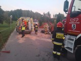 Wypadek w Trzech Rzekach w gminie Przodkowo. Poszkodowany motocyklista