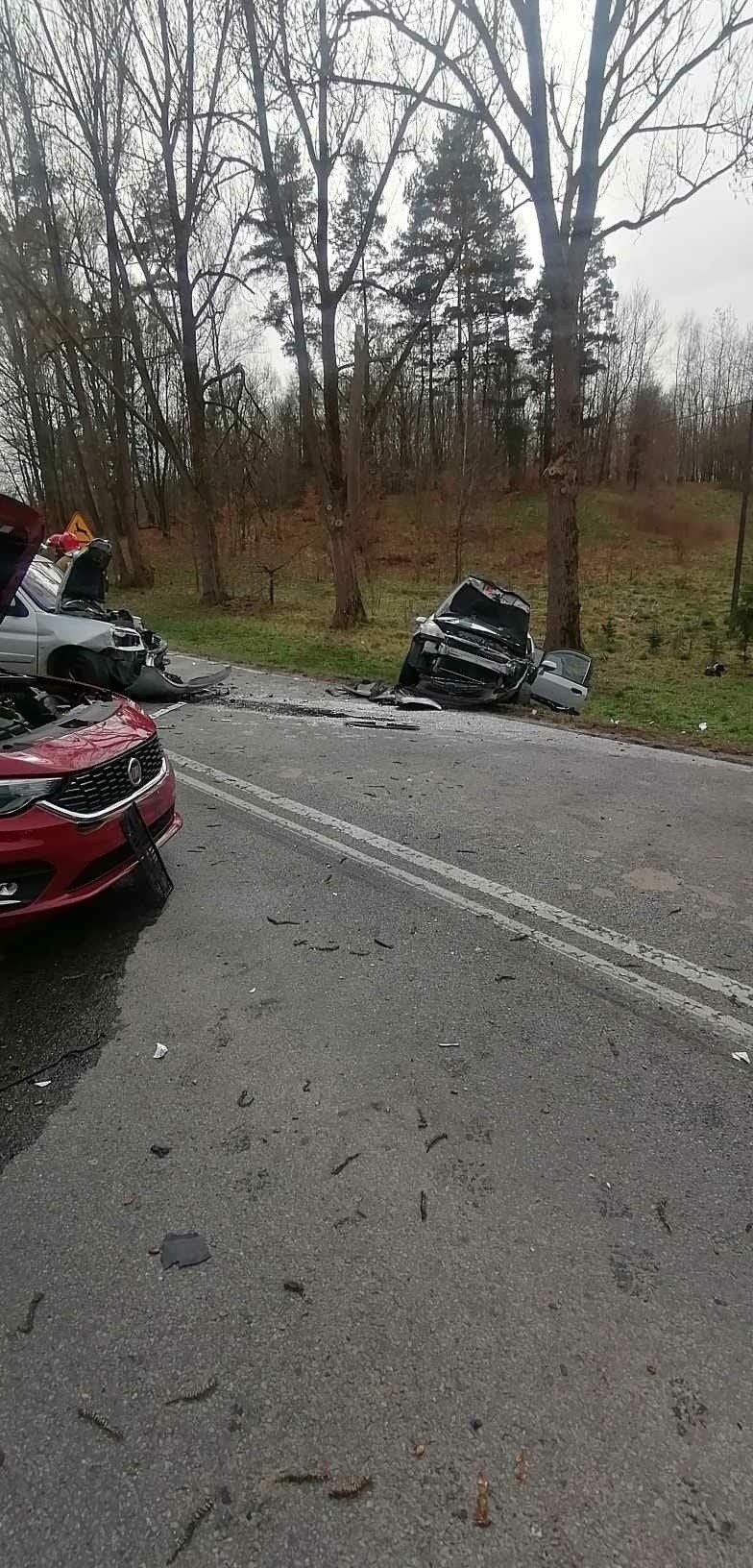 Wypadek na DK11 w pobliżu miejscowości Janówiec