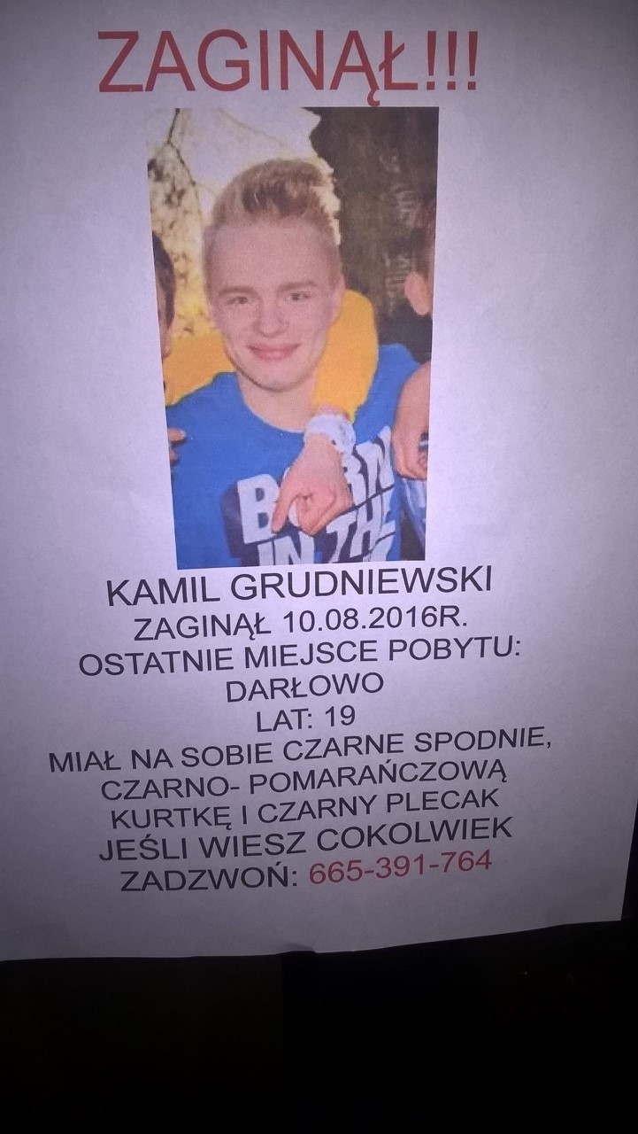 19-latek ze Słupska zaginął w Darłówku