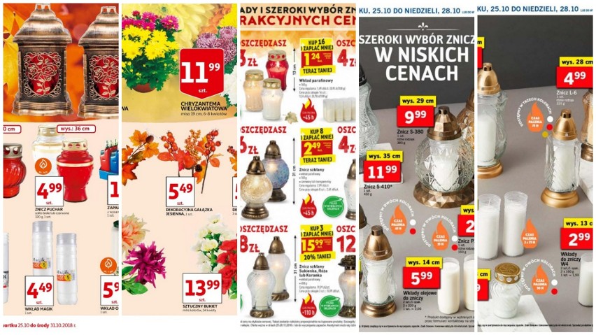 Ceny zniczy w Biedronce, Lidlu, Auchan i Tesco