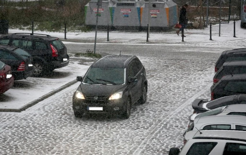 Burza śnieżna nad Szczecinem...
