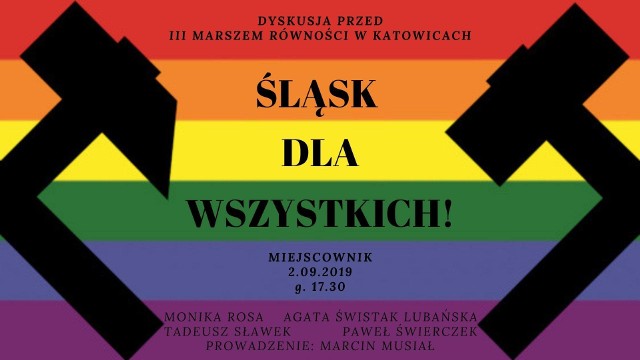 Dyskusja przed III Marszem Równości w Katowicach