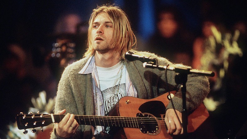 Kurt Cobain podczas słynnego koncertu zrealizowanego w cyklu...