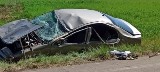 Wypadek w Cisku. Kierowca skody dachował. Jechał za szybko. 9.05.2022