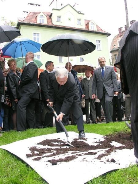 Lech Kaczynski w Brzegu