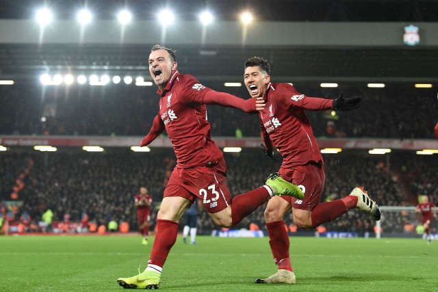 Xherdan Shaqiri zdobył dwie bramki w meczu Liverpool - Manchester United