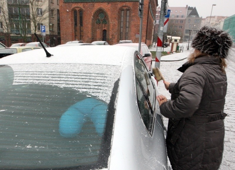 Pierwszy śnieg w grudniu w Szczecinie