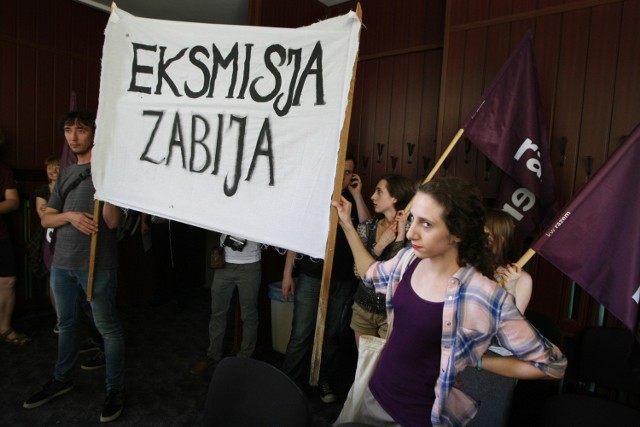 Protest przeciwko zbyt dużej liczbie eksmisji we Wrocławiu