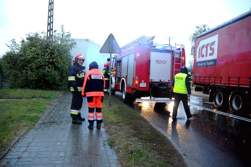 Znów niebezpiecznie na krajowej "5". Tir wpadł w poślizg....