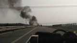 Na autostradzie koło Rzeszowa spłonęło volvo [ZDJĘCIA, WIDEO]