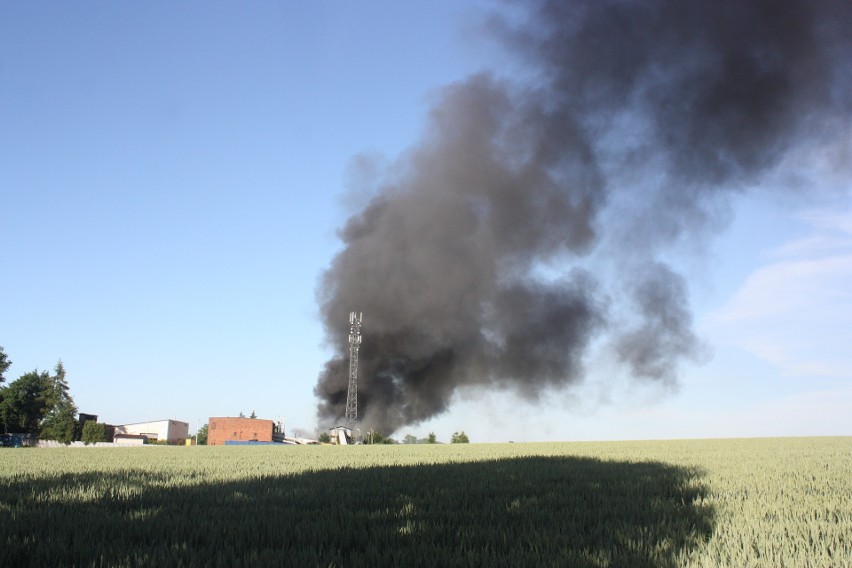 Pożar odpadów w Piekarach Śląskich