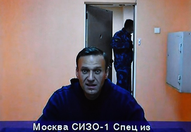 Aleksiej Nawalny w więzieniu w Moskwie w styczniu 2021 r.
