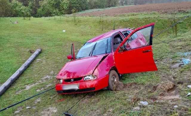 Działania ekipy strażackiej i druhów OSP trwały prawie trzy godziny